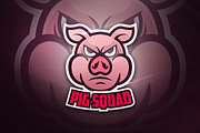 Pig Squad - Mascot Logo