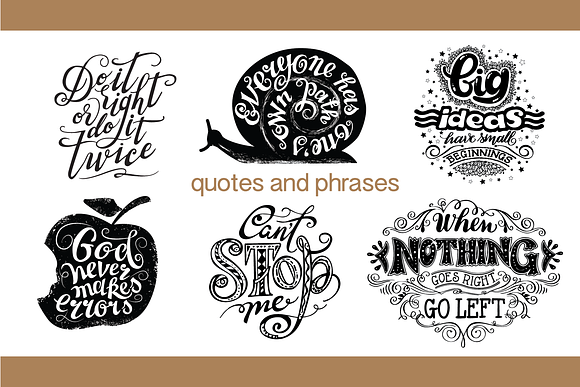 14 hand drawn quotes and phrases  in Illustrations - product preview 1