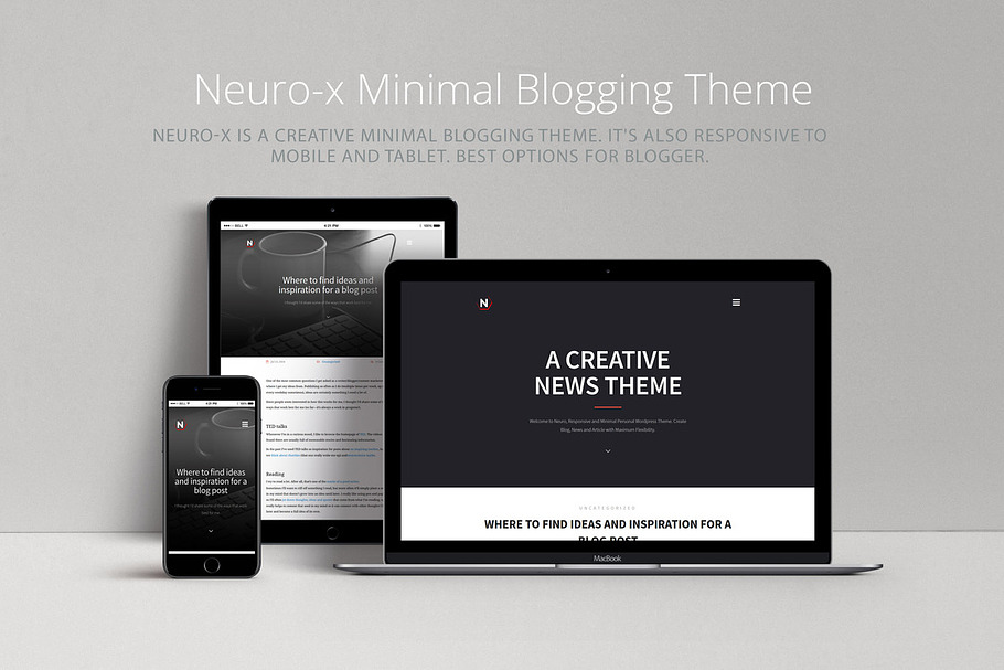 Neuro-x | Premium Minimalist Blog in WordPress Blog Themes - product preview 8