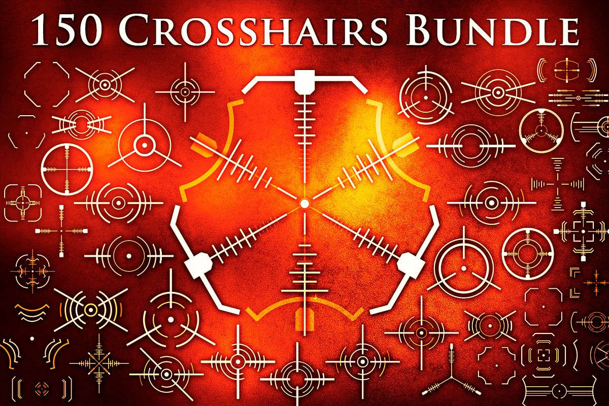 Crosshair Bundle SVG/PNG/EPS/Brushes in Add-Ons - product preview 8