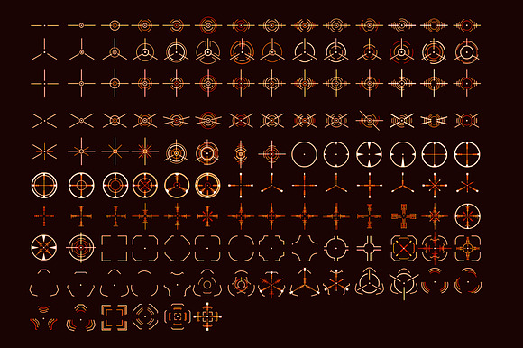 Crosshair Bundle SVG/PNG/EPS/Brushes in Add-Ons - product preview 1