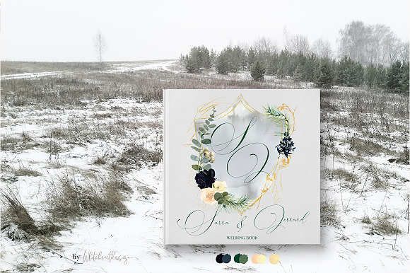Wine Watercolor Floral Clipart Kit in Illustrations - product preview 19