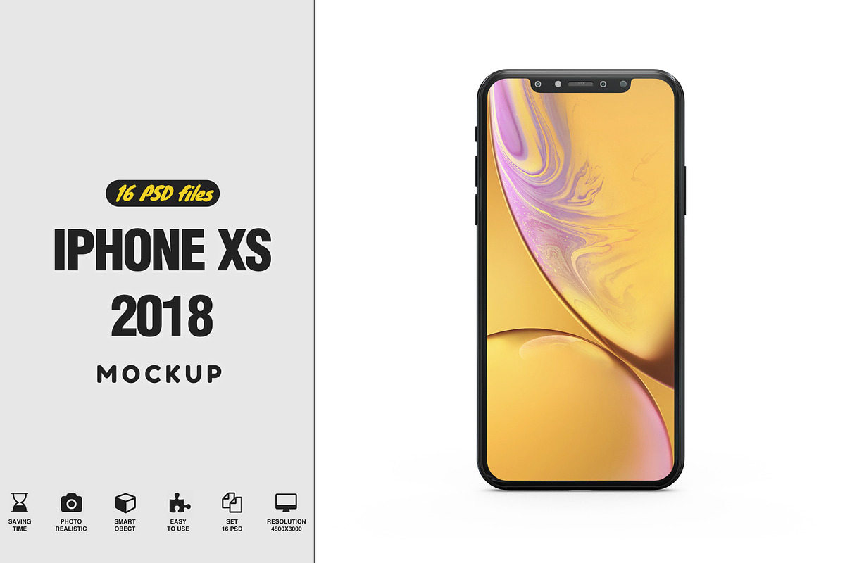 iPhone XS Mockup 2018 in Product Mockups - product preview 8