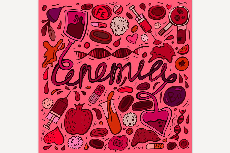 Creative anemia background in Illustrations - product preview 8