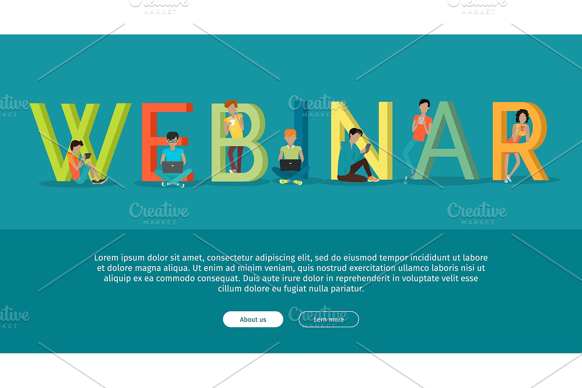 Webinar Banner in Flat in Illustrations - product preview 8