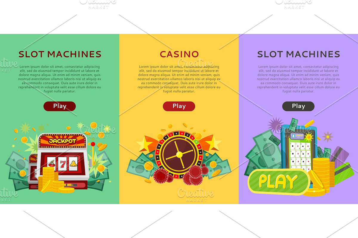 Set of Gambling Vector Banners In in Illustrations - product preview 8