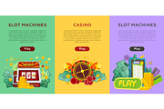 Set of Gambling Vector Banners In