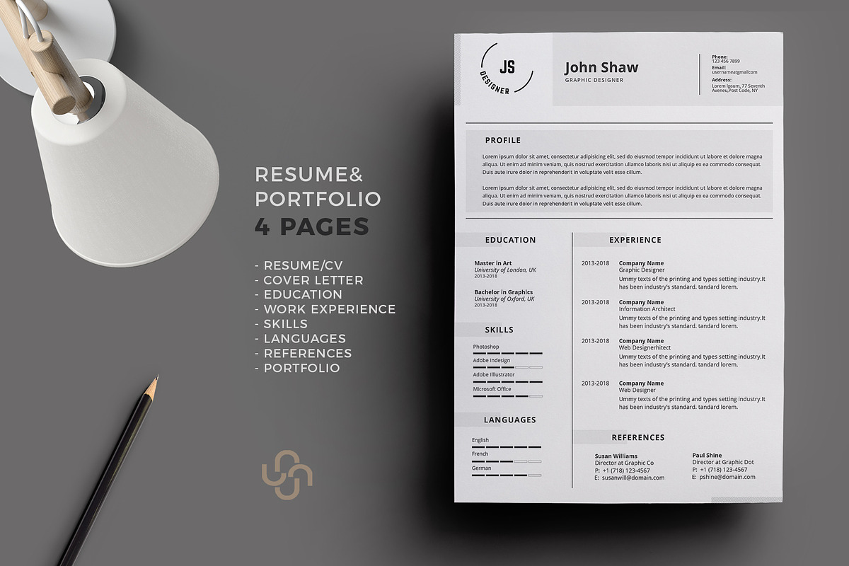 Bellatrix Resume Template in Resume Templates - product preview 8