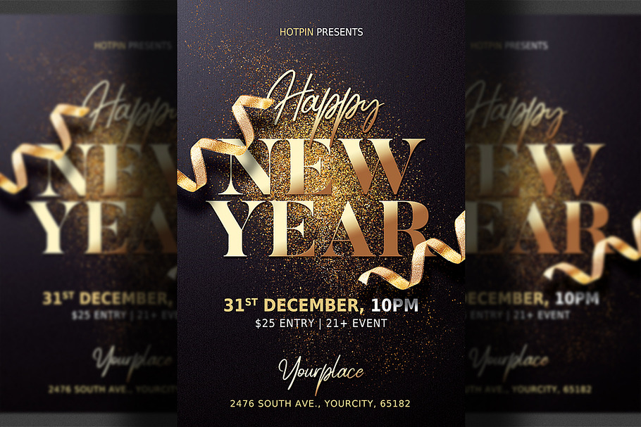 New Year Eve Flyer Template in Flyer Templates - product preview 8