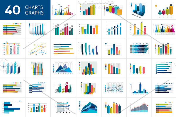 Mega set of charts, graphs. 