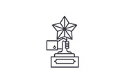 Achievement award line icon concept