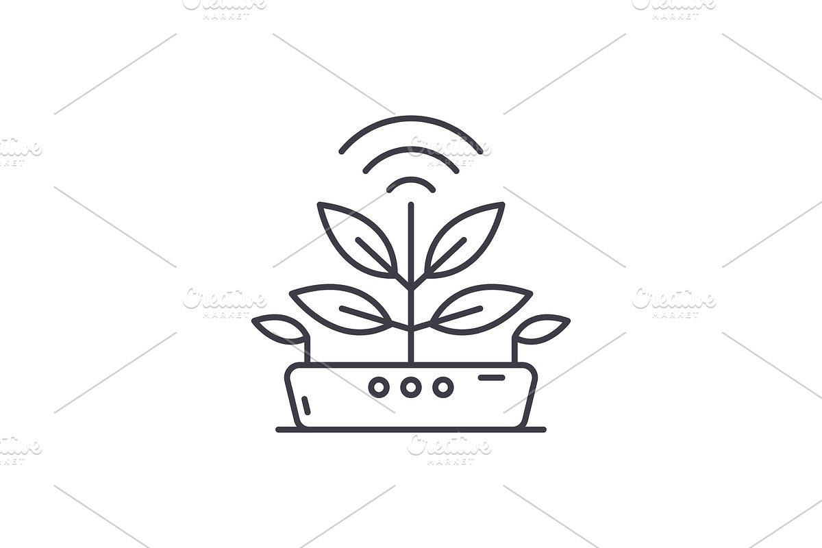 Agro technology line icon concept in Illustrations - product preview 8