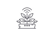 Agro technology line icon concept