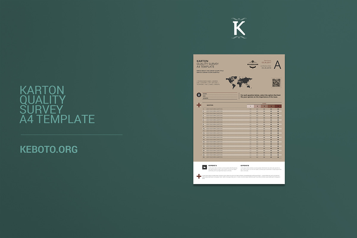 Karton Quality Survey A4 Template in Stationery Templates - product preview 8