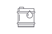 Barrel of oil line icon concept