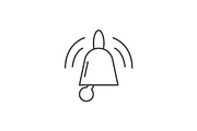 Bells line icon concept. Bells