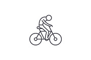 Bicycle race line icon concept