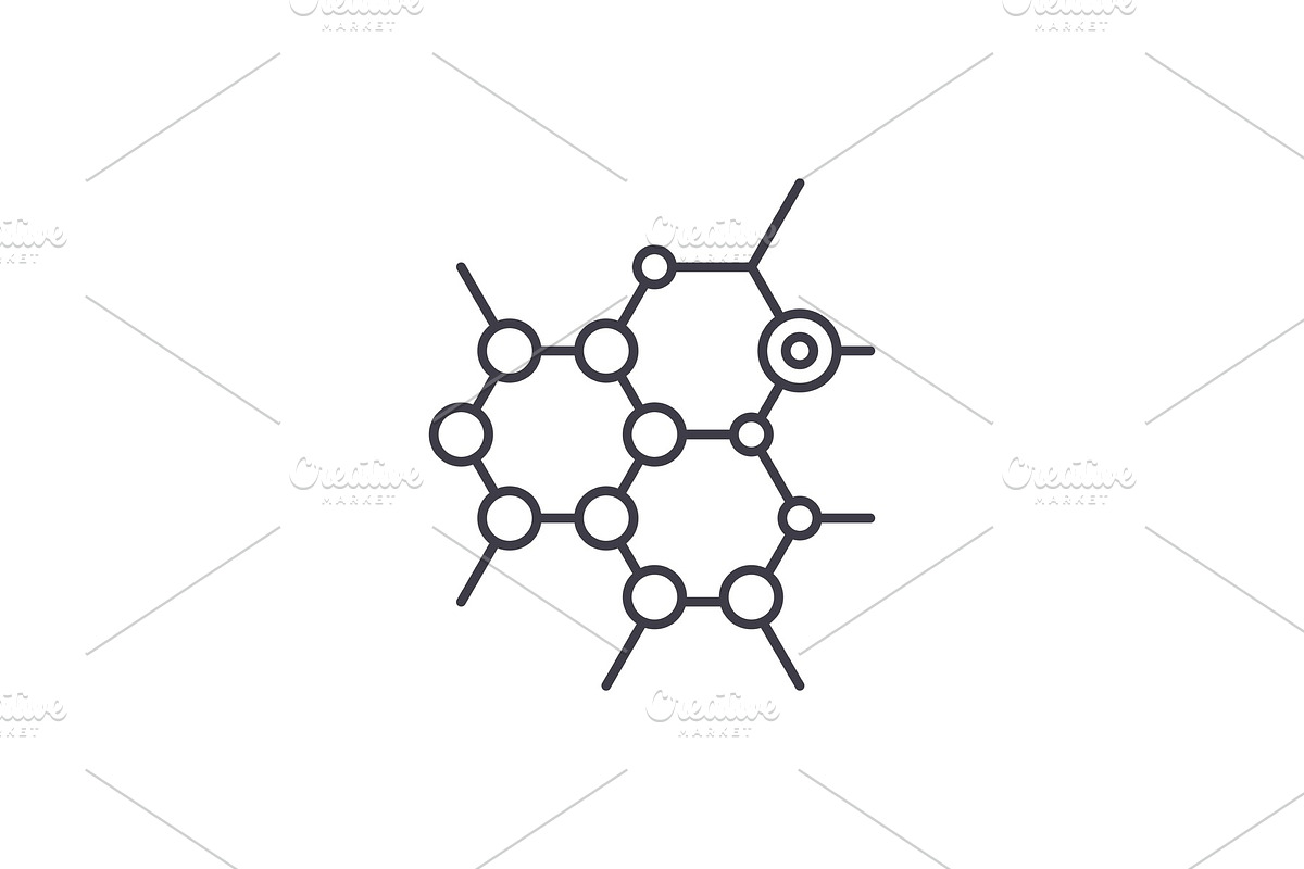 Biochemistry line icon concept in Illustrations - product preview 8