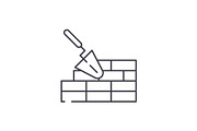 Brickwork line icon concept