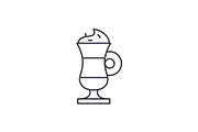 Cappuccino line icon concept