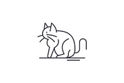 Cat line icon concept. Cat vector