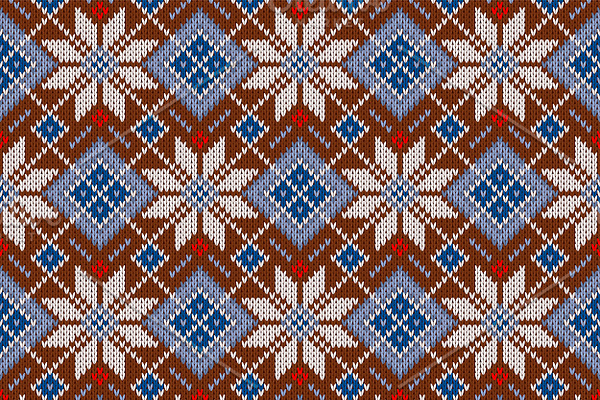 Knitted Scandinavian sweater pattern