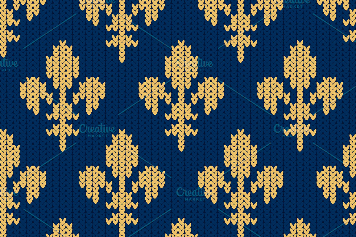 Fleur-de-lis woolen knitted pattern in Patterns - product preview 8