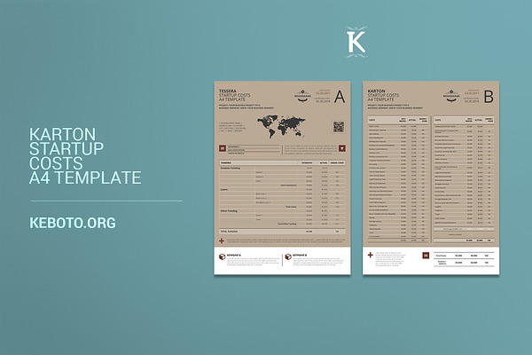 Karton Startup Costs A4 Template