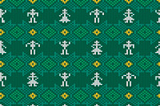 Knitted ethnic north ornament