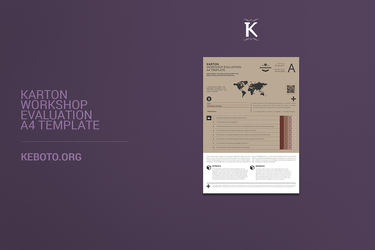 Karton Workshop Evaluation A4 in Templates - product preview 8