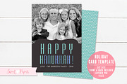 Hanukkah Photo Card Template