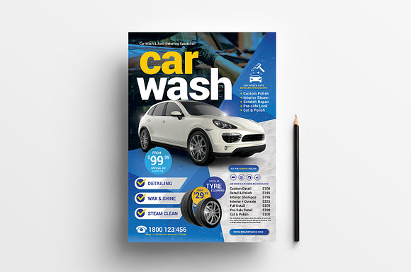 Car Wash Poster / Flyer in Flyer Templates - product preview 1