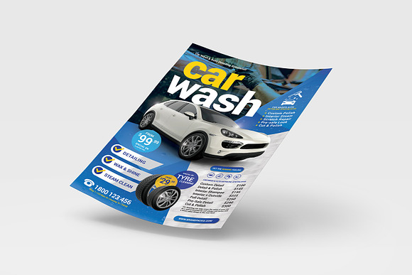 Car Wash Poster / Flyer in Flyer Templates - product preview 3