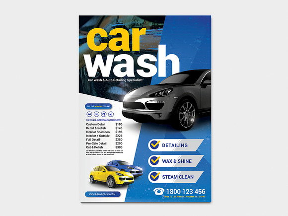 Car Wash Poster / Flyer in Flyer Templates - product preview 4