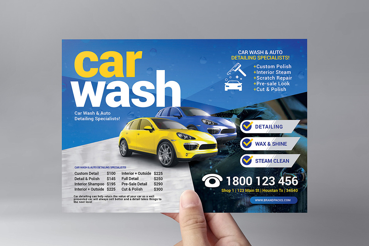 Car Wash Flyer Template in Flyer Templates - product preview 8