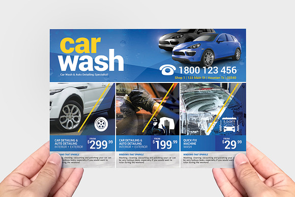 Car Wash Flyer Template in Flyer Templates - product preview 1