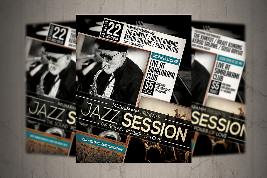 Jazz Session Flyer / Poster in Flyer Templates - product preview 8