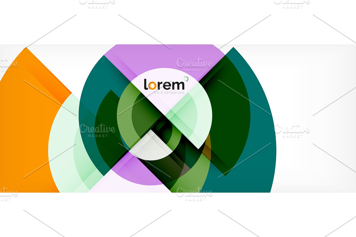 Modern geometric circles abstract in Illustrations - product preview 8