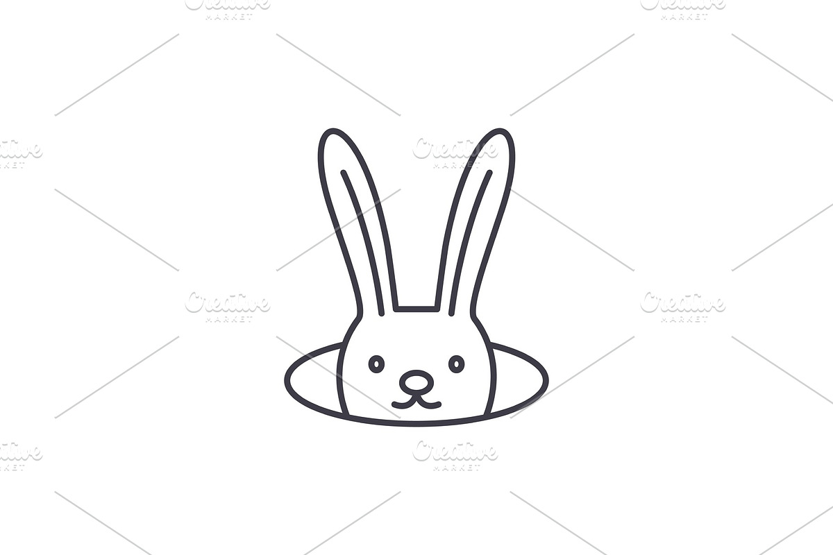 Conjure hare line icon concept in Illustrations - product preview 8