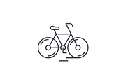 Cute bicycle line icon concept. Cute