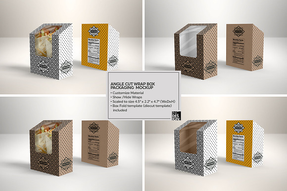 VOL.10 Food Box Packaging Mockups in Branding Mockups - product preview 17