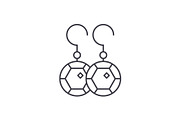 Earring line icon concept. Earring