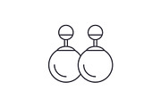 Earrings line icon concept. Earrings