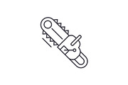 Electric saw line icon concept