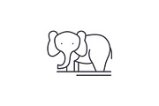 Elephant line icon concept. Elephant