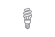 Energy saving line icon concept