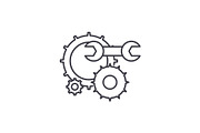Engineering support line icon