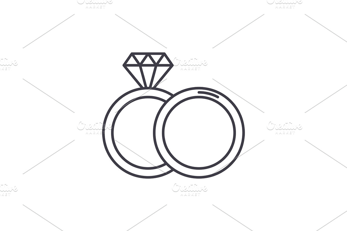 Espousal line icon concept. Espousal in Objects - product preview 8