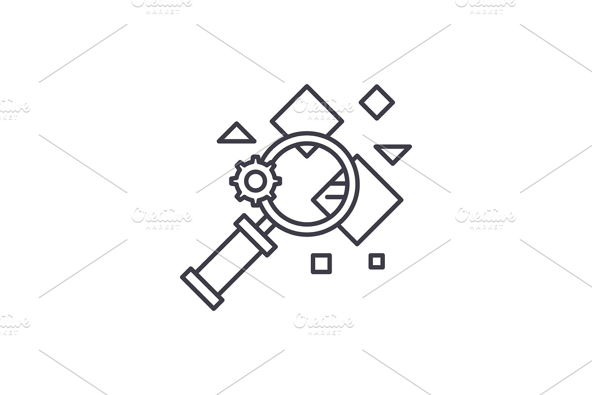 Fact search line icon concept. Fact in Illustrations - product preview 8