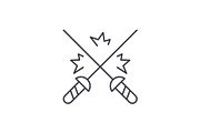 Fencing line icon concept. Fencing